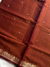 Vegan Silk Saree – Cinnamon Copper Handloom Art Silk