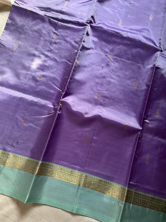 Vegan Silks | Chinnalampattu Saree – Lavender Mist