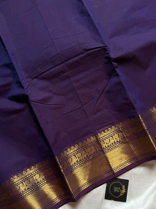 Subtle Weaves | Violet Kanchi Cotton Saree