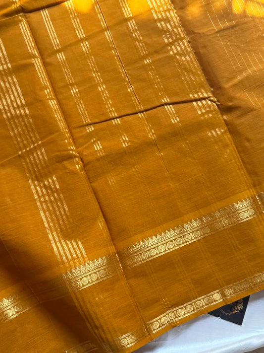 Zari Edition | Golden Yellow Kanchi Cotton Saree