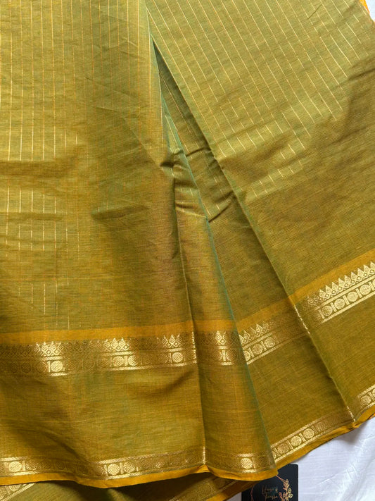 Zari Edition | Green Kanchi Cotton Saree