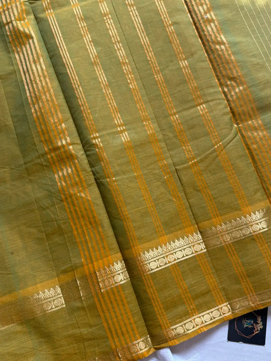 Zari Edition | Green Kanchi Cotton Saree