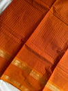 Zari Edition | Orange Kanchi Cotton Saree
