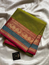 Subtle Weaves – Green Kanchi Cotton Saree