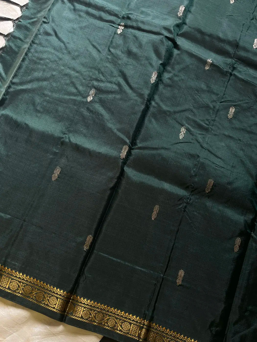 Vegan Silks | Chinnalampattu Saree – Peach & Green
