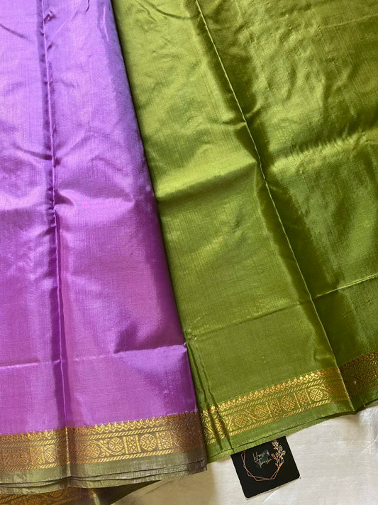 Vegan Silks | Chinnalampattu Saree – Lavender Bloom