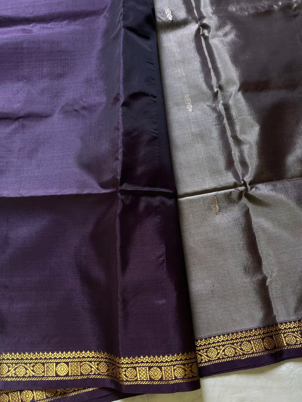 Vegan Silks | Chinnalampattu Saree – Stone Taupe