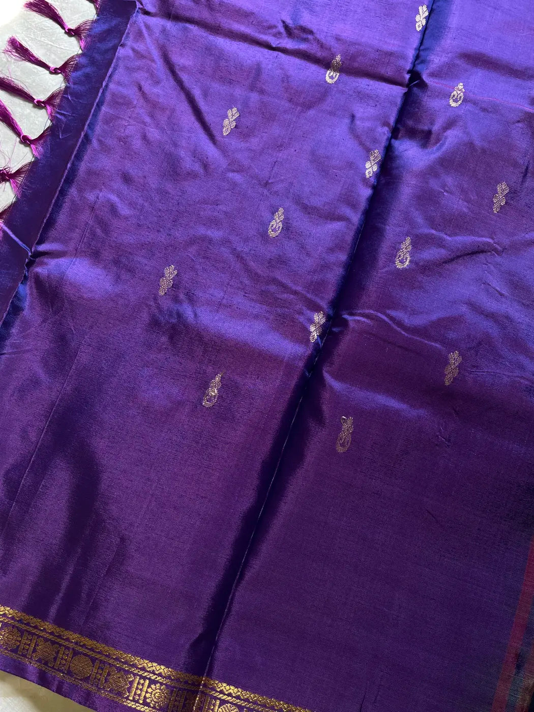 Vegan Silks | Chinnalampattu Saree – Olive Taupe