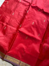 Vegan Silks | Chinnalampattu Saree – Ruby Scarlet