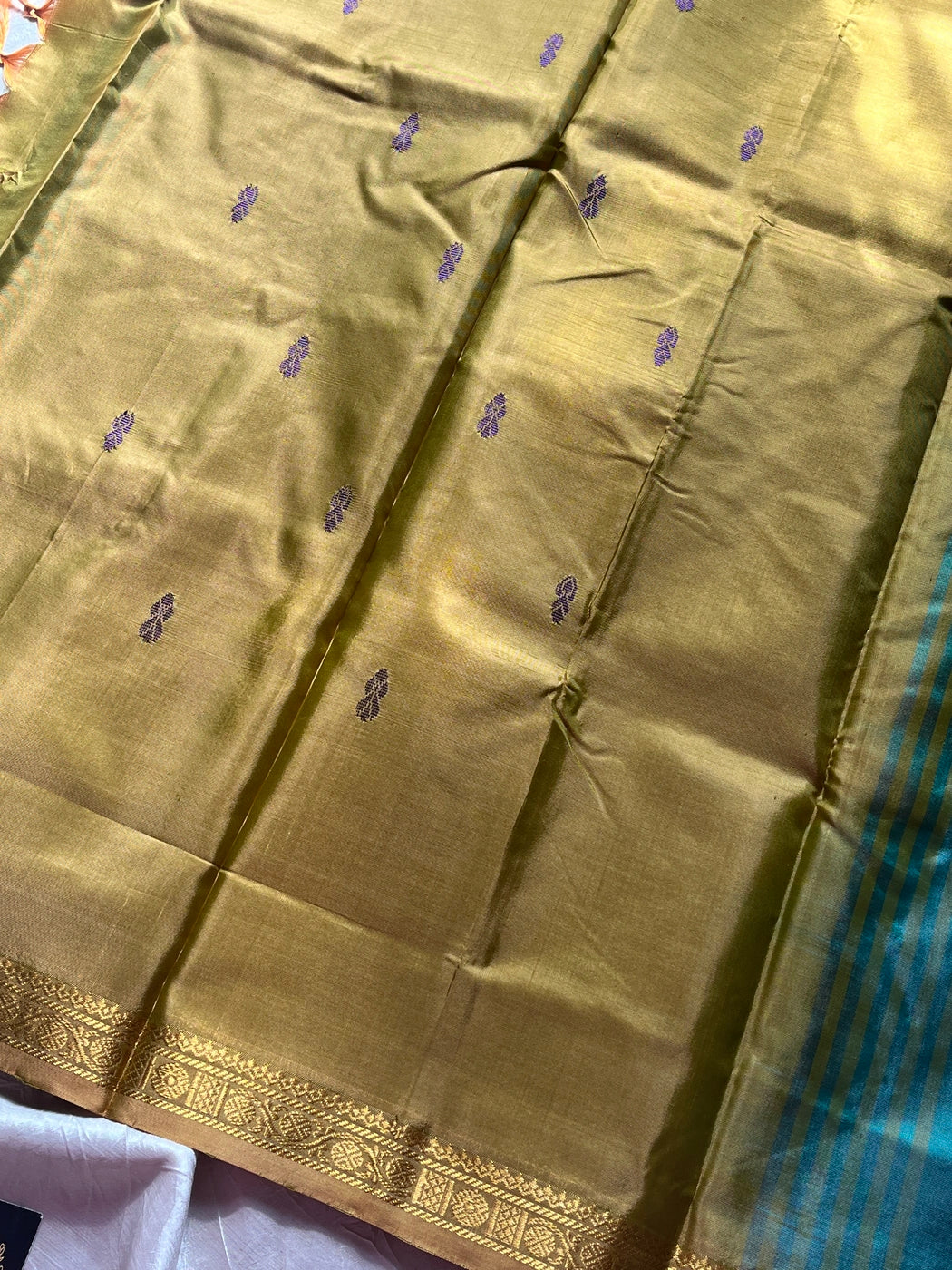 Vegan Silks | Chinnalampattu Saree – Turquoise Teal