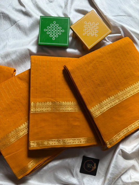 Zari Edition | Mango Yellow Kanchi Cotton Saree