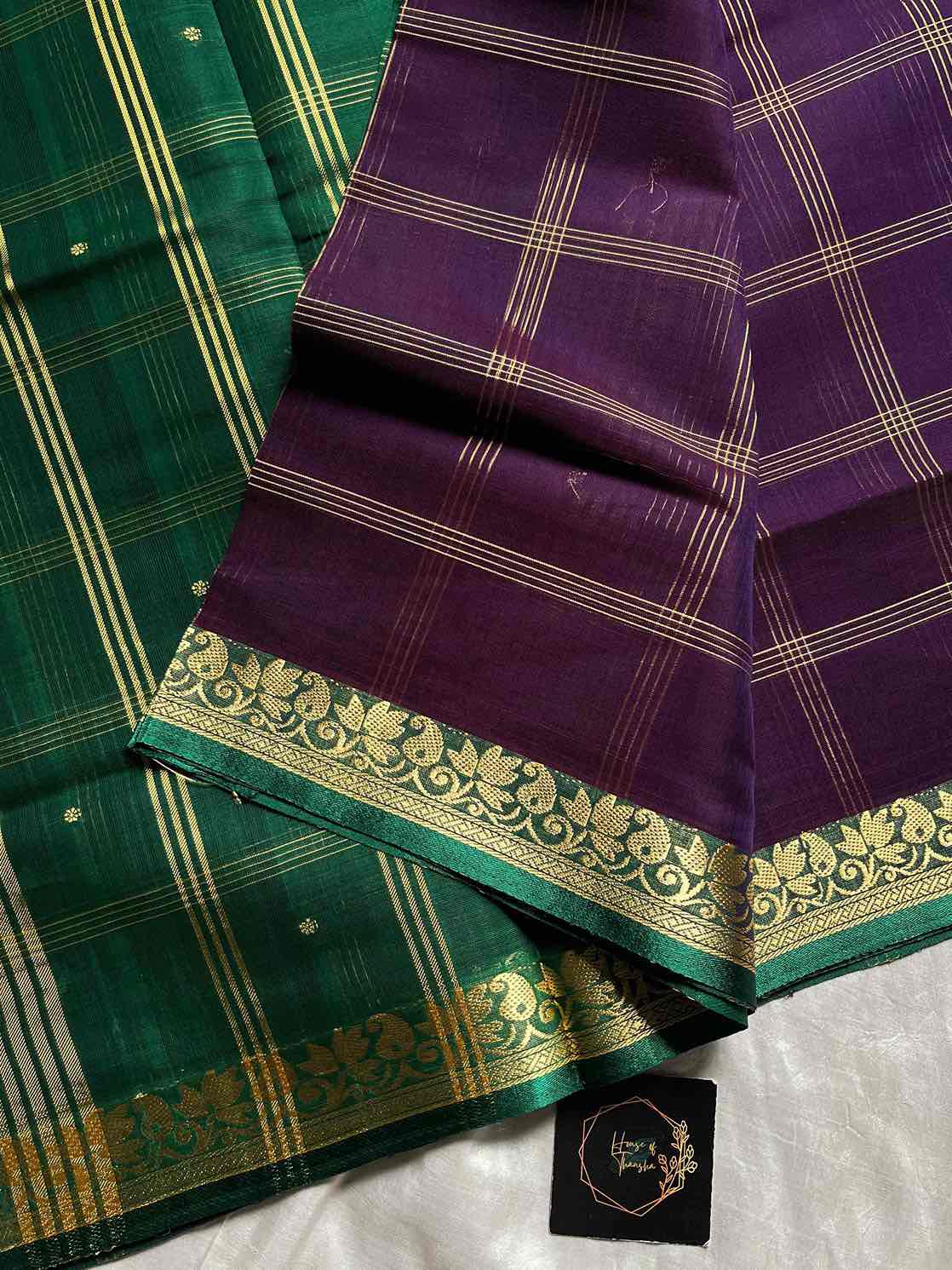Vegan Weaves – Violet Handloom Art Silk Saree (Without blouse)