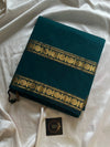 Subtle Weaves | Peacock Green Kanchi Cotton Saree