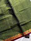 Vegan Silk Saree – Mehandi Green Handloom Silk