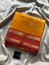 Vegan Silks | Chinnalampattu Saree – Mango Yellow & Pink