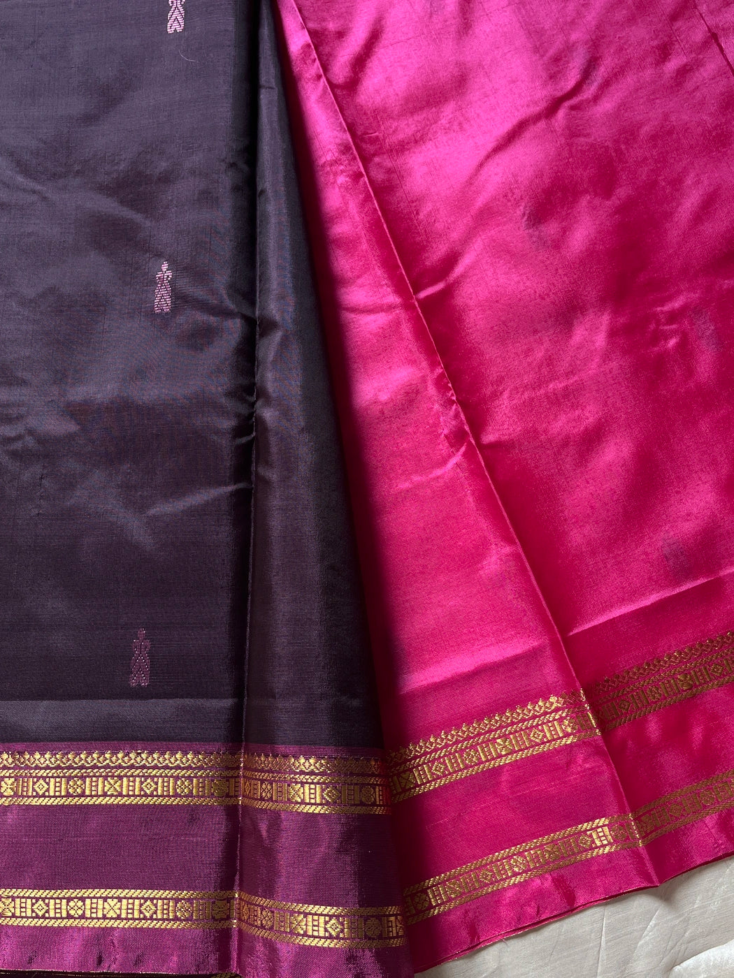 Vegan Silks | Chinnalampattu Saree – Deep Aubergine