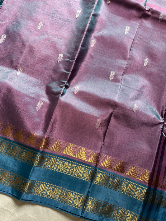 Vegan Silks | Chinnalampattu Saree – Lilac Mist