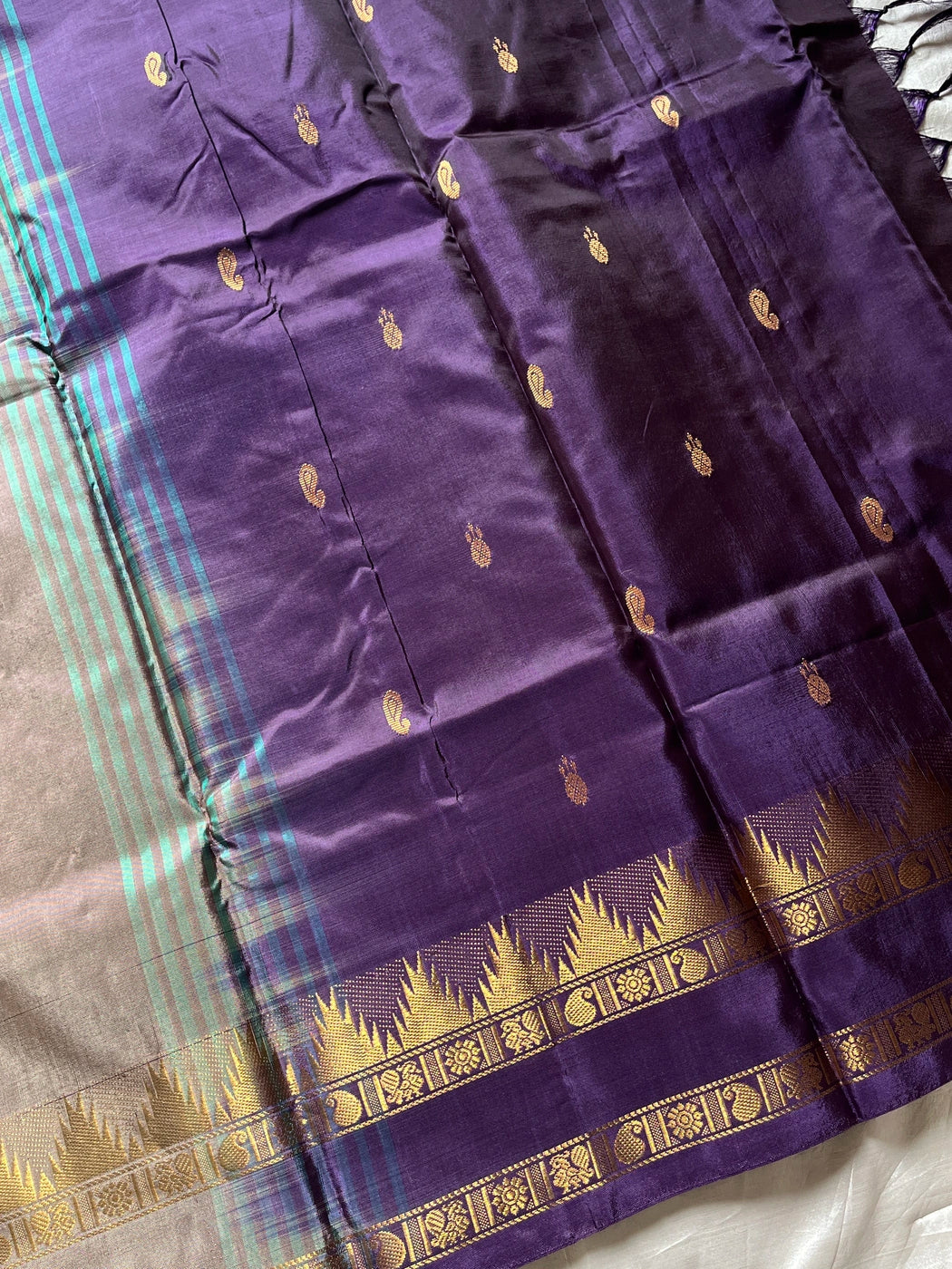 Vegan Silks | Chinnalampattu Saree – Taupe
