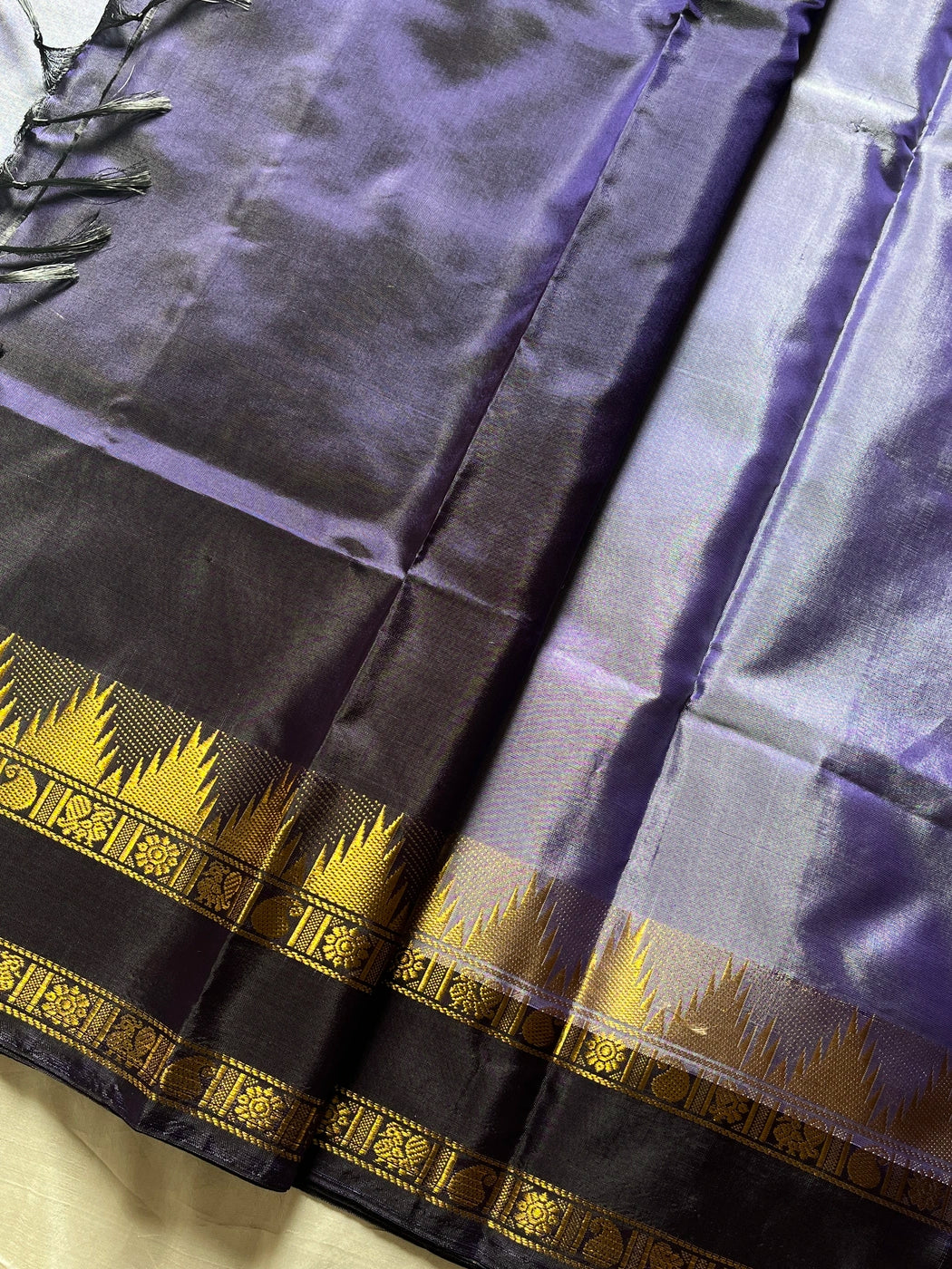 Vegan Silks | Chinnalampattu Saree – Moonlit Lavender