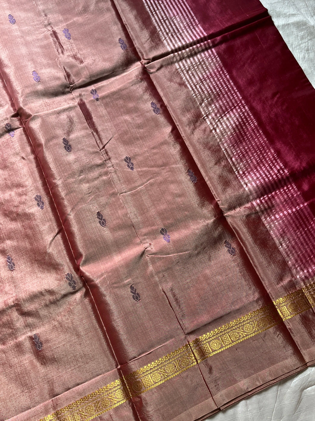 Vegan Silks | Chinnalampattu Saree – Berry Red