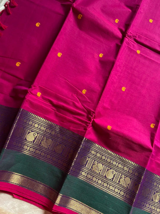 Vintage Loom Edit | Pink Chettinadu Cotton Saree