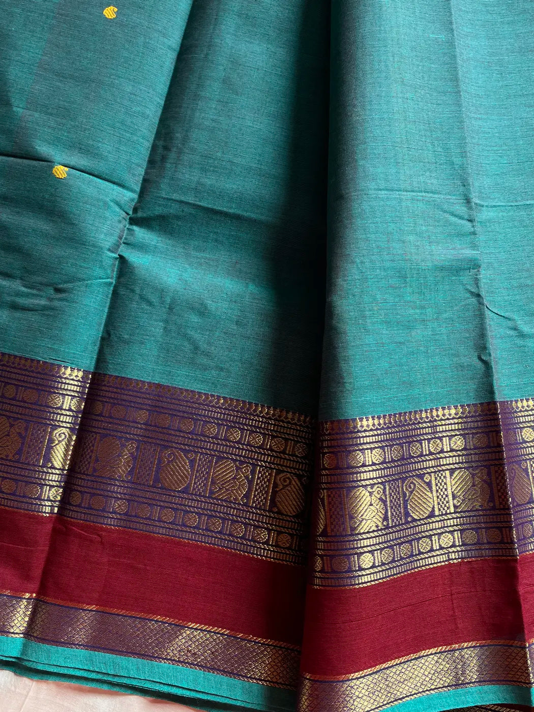 Vintage Loom Edit | Blue Chettinadu Cotton Saree