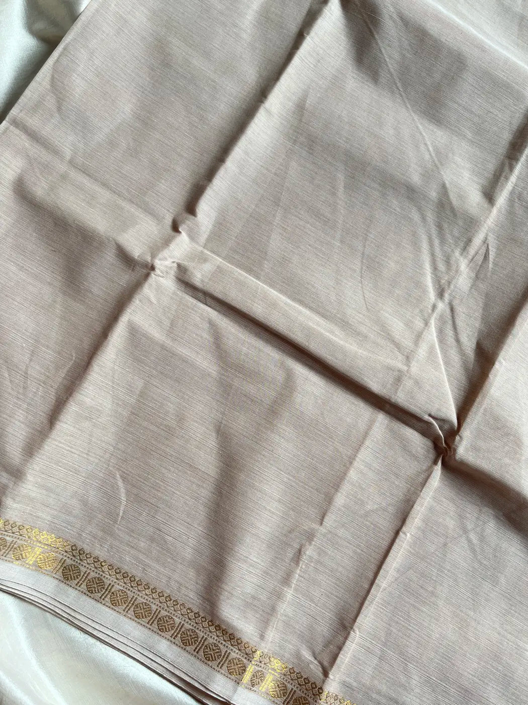 Subtle Weaves | Beige & Brown Chettinadu Cotton Saree