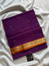Vegan Silk Saree – Purple & Orange Handloom Art Silk