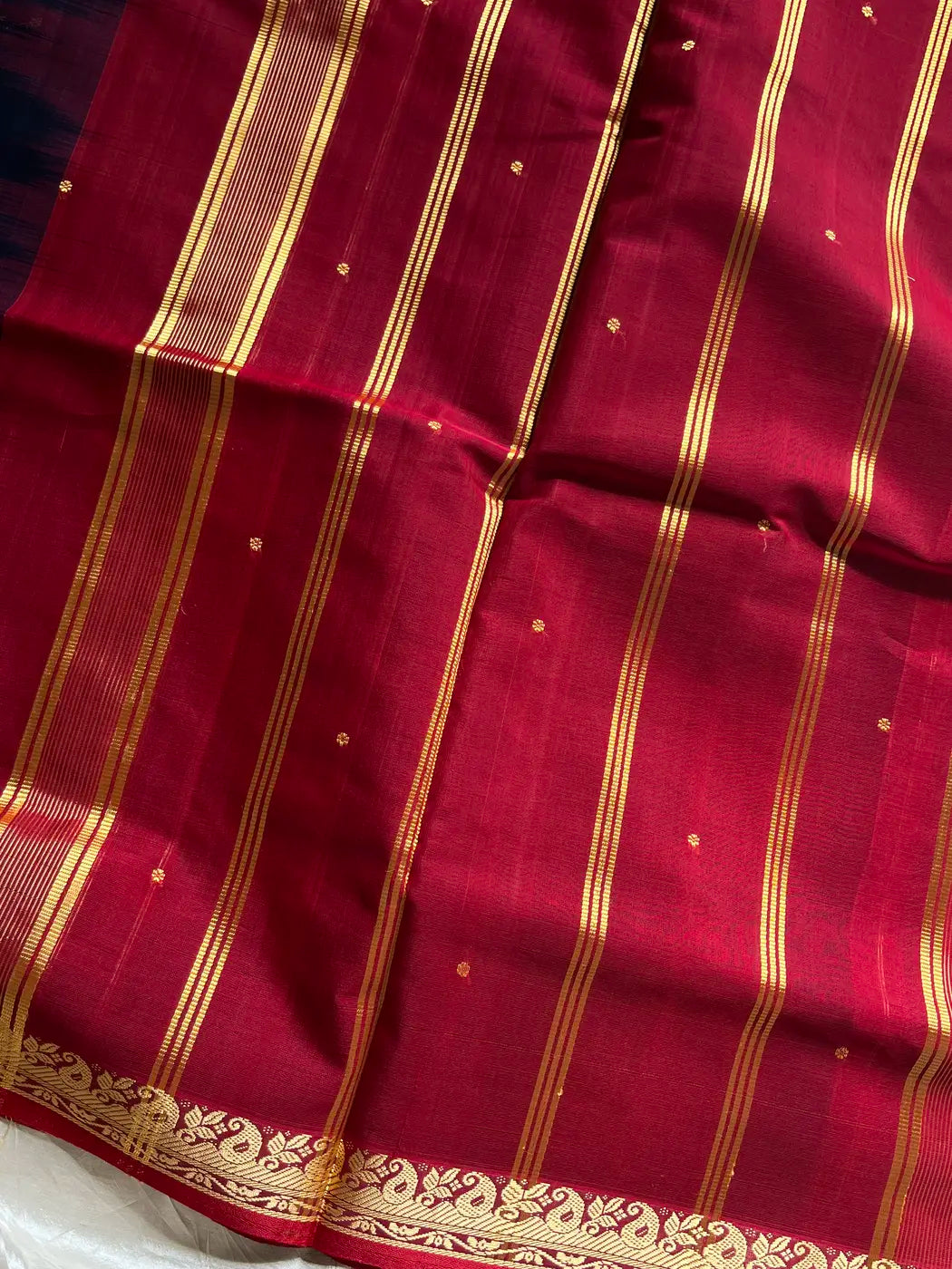 Vegan Silk Saree – Dark Blue Art Silk