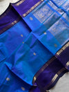 Kanchivaram Silk Cotton Saree - Copper Sulphate Blue