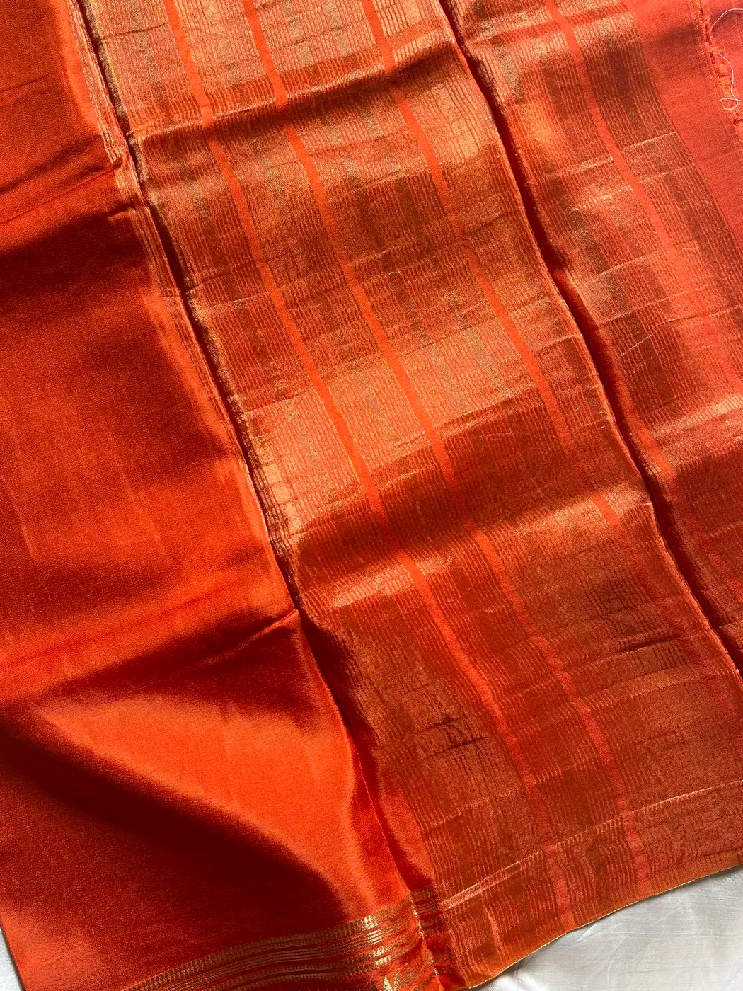 Semi Mysore Silk Saree – Orange