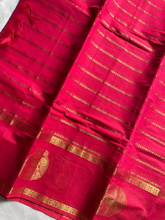 Throne Edit – Pink Chettinadu Cotton Saree