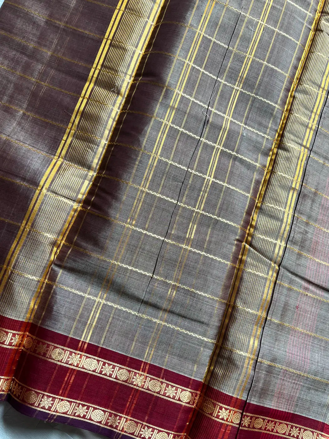 Devendra Saree – Mocha Taupe | Handloom Vegan silkcotton