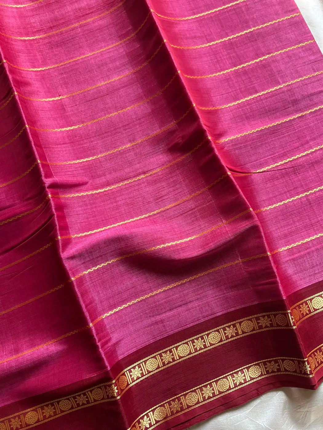 Devendra Saree – Pink | Handloom Vegan Silkcotton