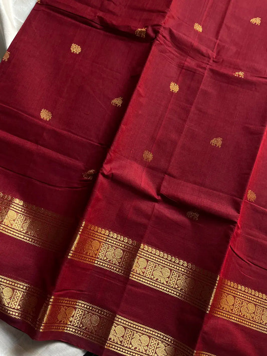 Throne Edit – Deep Maroon Chettinadu Cotton Saree