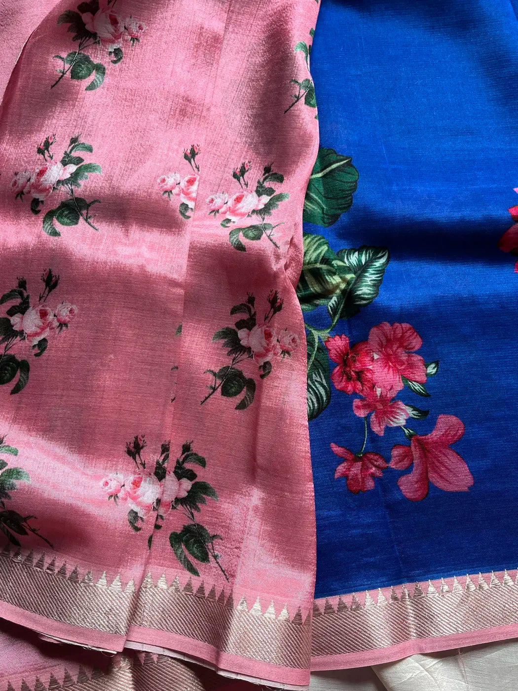 Mangalagiri Silkcotton Saree - Royal Blue