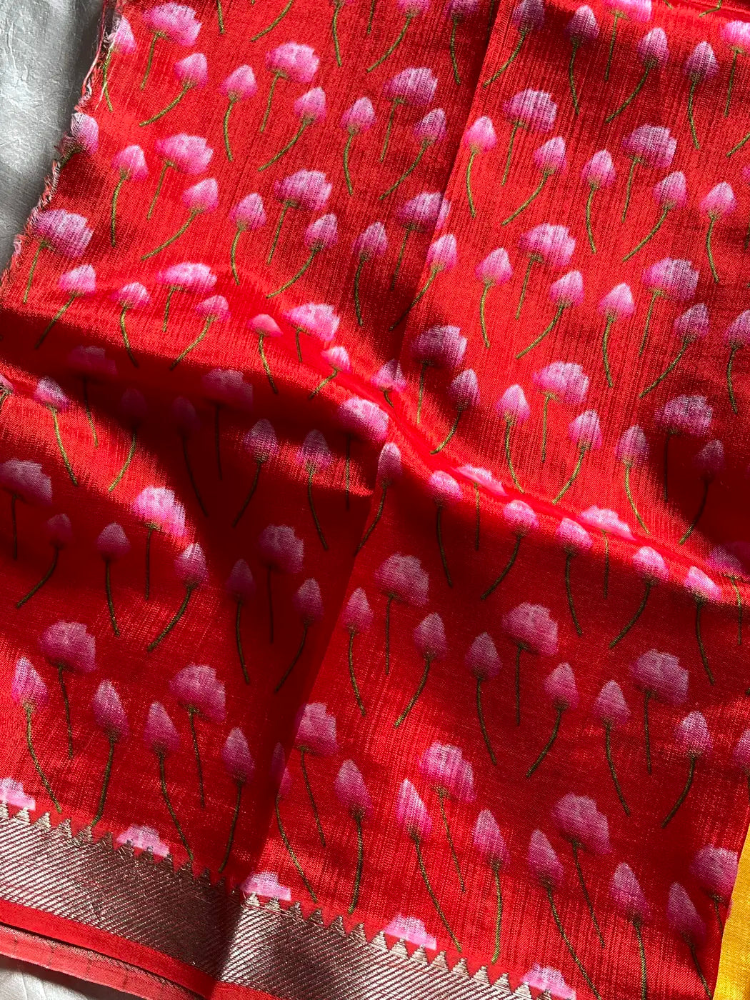 Mangalagiri Silkcotton Saree - Sunlit Yellow