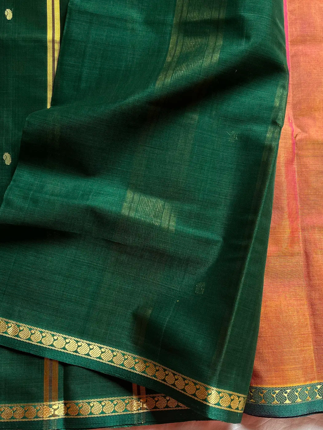 Vegan Silk Saree – Bronze | Handloom