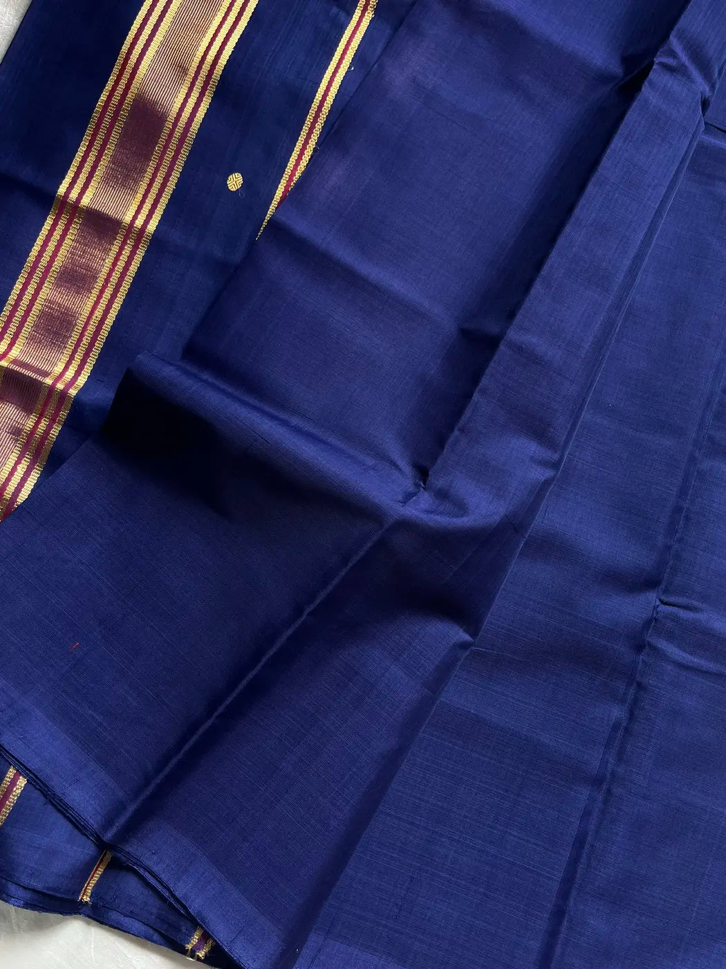Vegan Silk Saree – Blue | Handloom