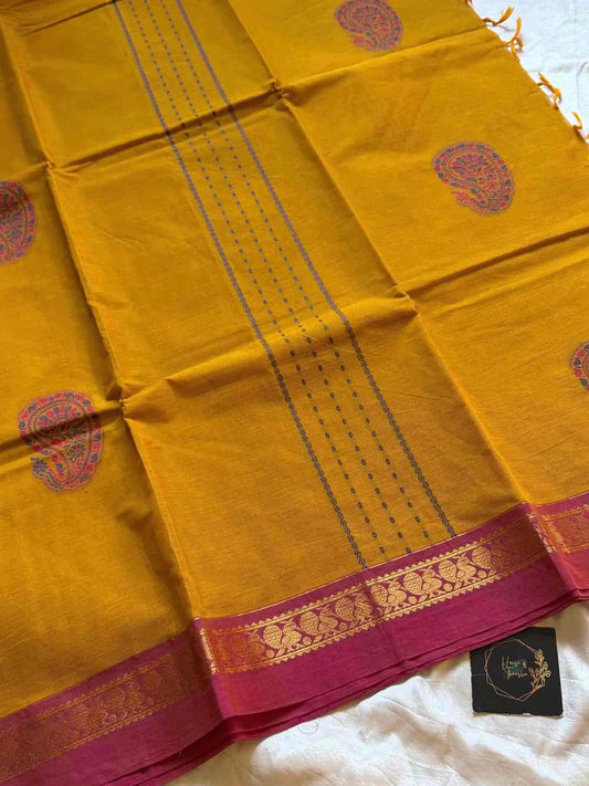 Zari & Thread Edit | Kanchi Cottons – Yellow
