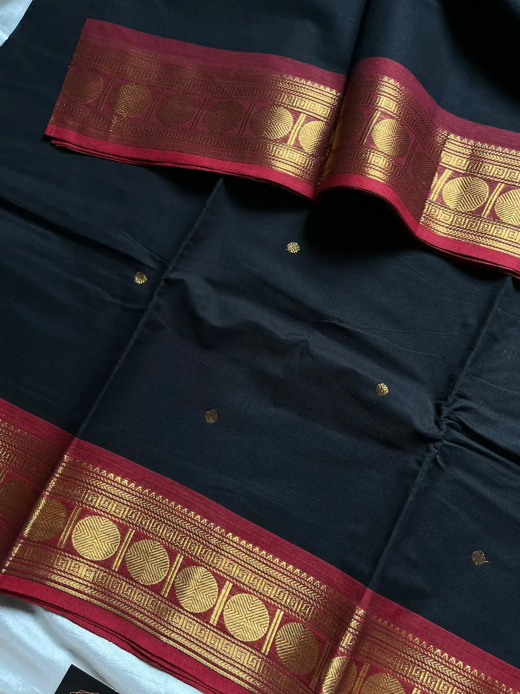 Vintage Loom Edit | Black Kanchi Cotton Saree