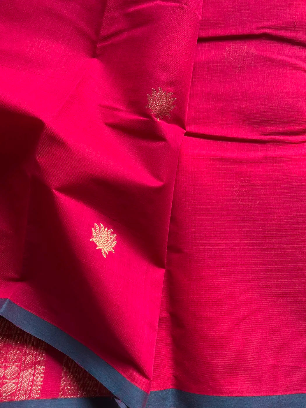 Heirloom Kanchi - Rani Pink Kanchi Cotton Saree