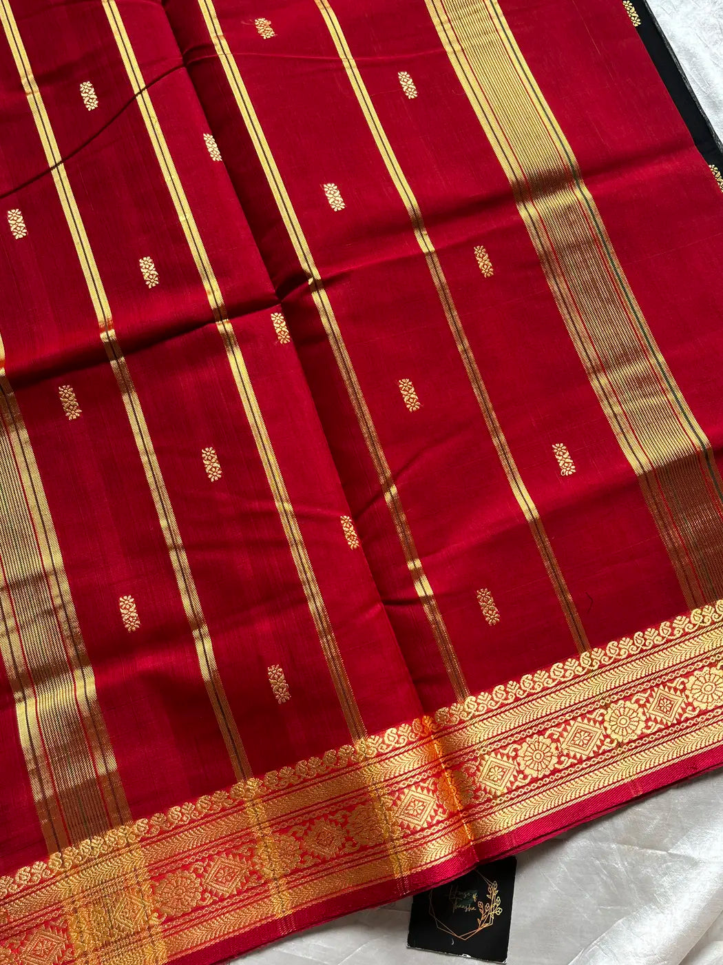 Vegan Silk Saree – Black | Handloom Art Silk