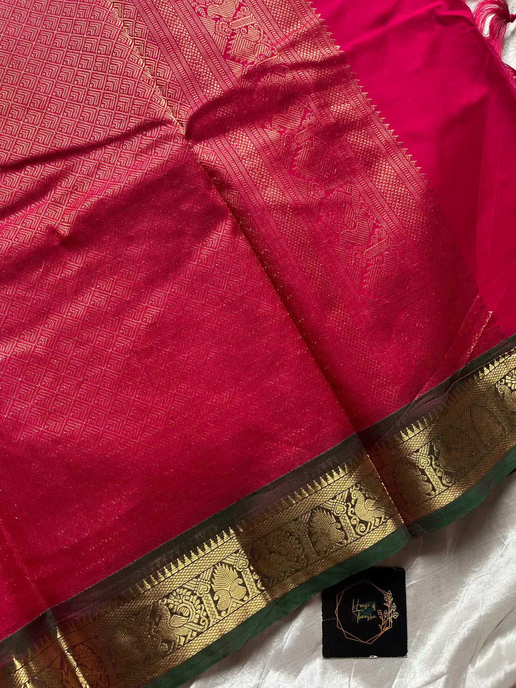 Royal Drapes – Pink Mercerised 120 counts Kanchi Cotton Saree
