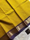 Royal Drapes – Yellow Mercerised 120 counts Kanchi Cotton Saree