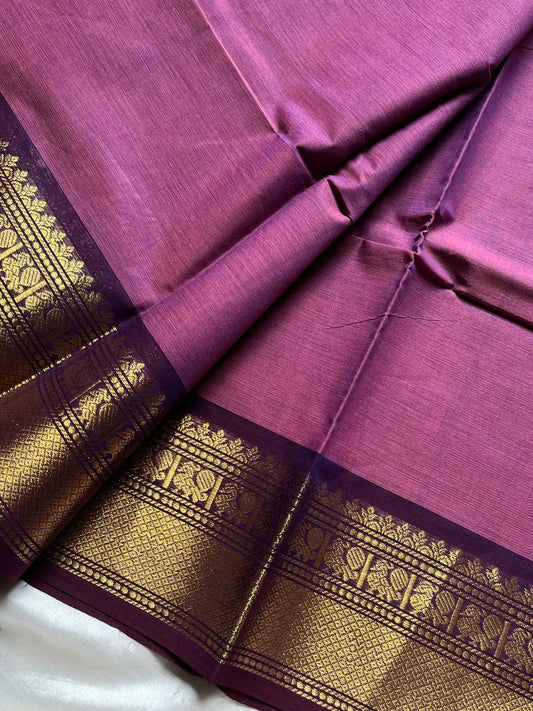 Chettinadu Cotton Saree Lilac – House of Thansha