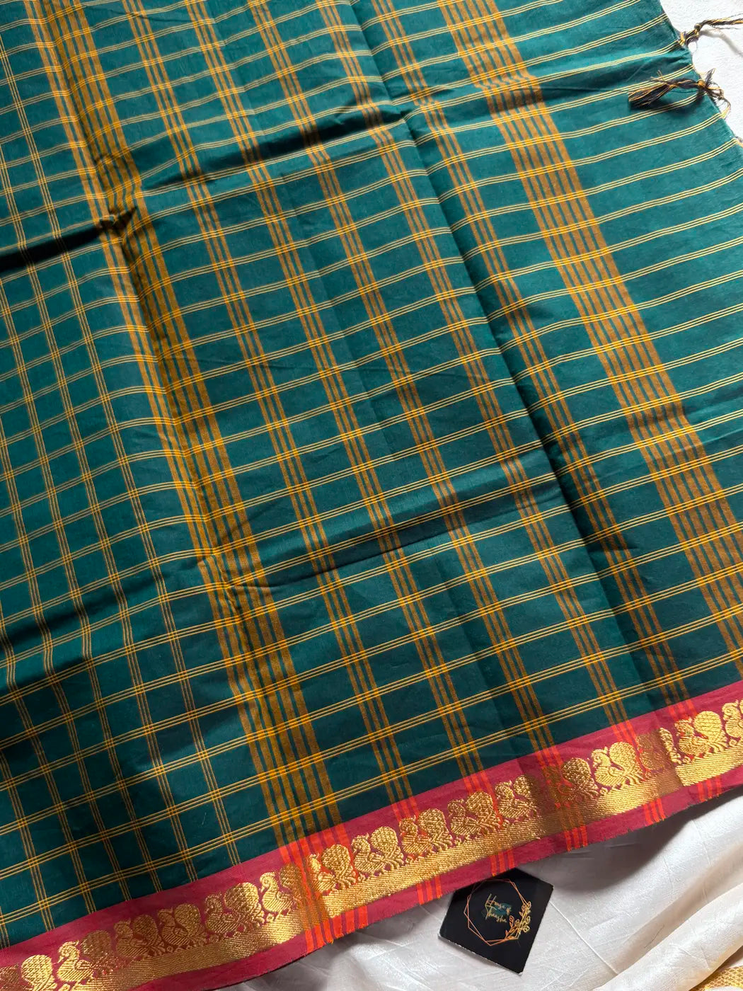 Kattam Edit – Dark Green Checked Chettinadu Cotton