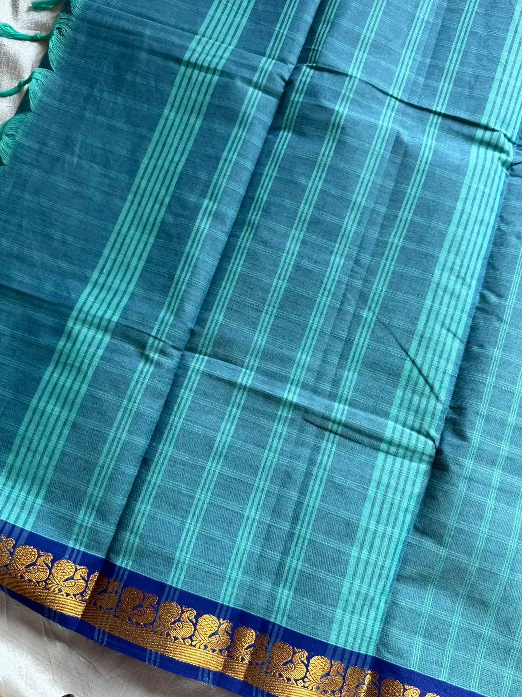Kattam Edit – SkyBlue Checked Chettinadu Cotton