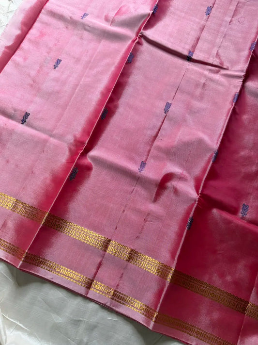 Vegan Silks | Chinnalampattu Saree – Pastel Pink