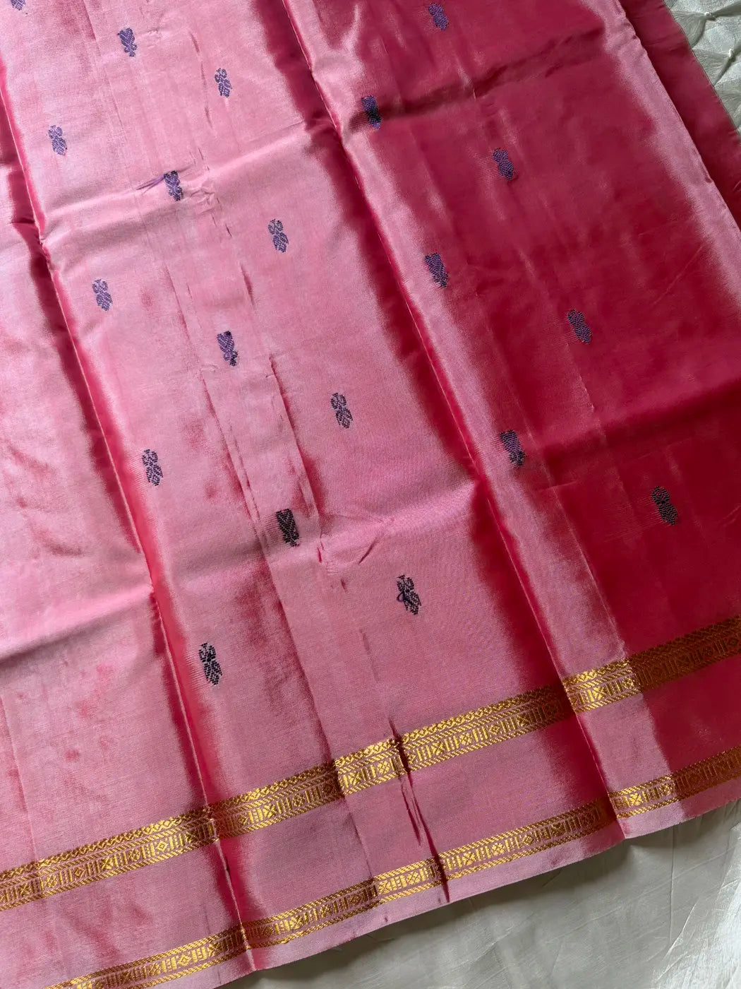 Vegan Silks | Chinnalampattu Saree – Pastel Pink